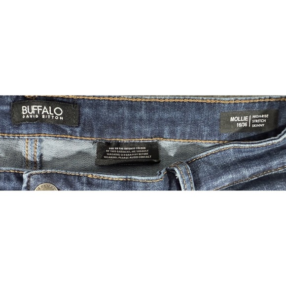 Buffalo David Bitton‎ Mollie Jeans Women's 16 /36 High-Rise Stretch Skinny Blue - Picture 2 of 3